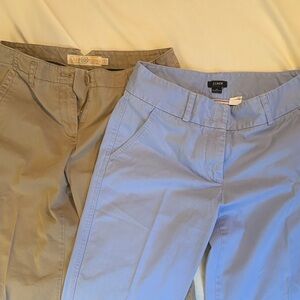 J.Crew Light Blue and Khaki Pants Duo